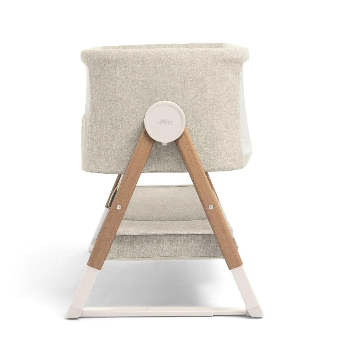 Mamas & Papas Lua Bedside Crib & Mattress Protector Bundle, Fawn