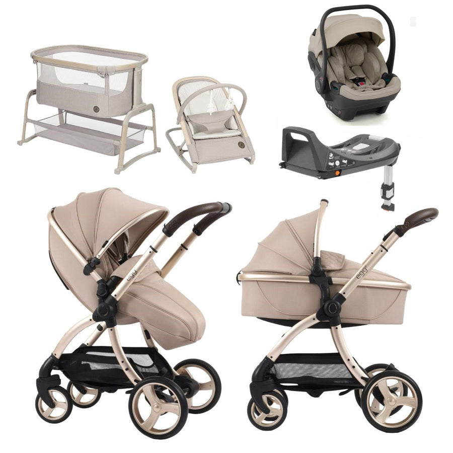 Egg 3 Premium Travel System Bundle in Feather, With Car Seat & Base