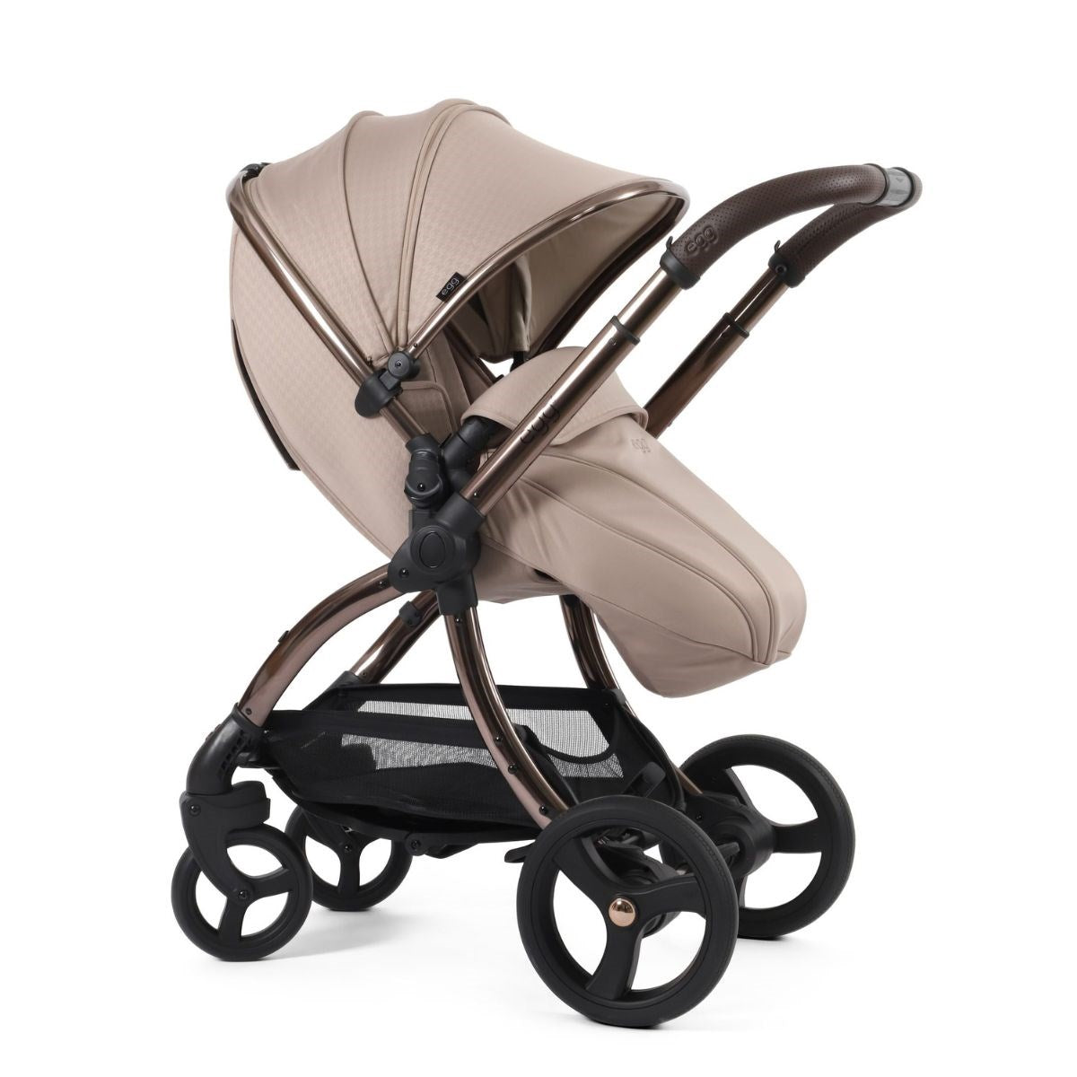 Egg Egg 3 Premium Travel System Bundle in Almond Houndstooth, With Maxi-Cosi Pebble 360 Pro² Car Seat & Base