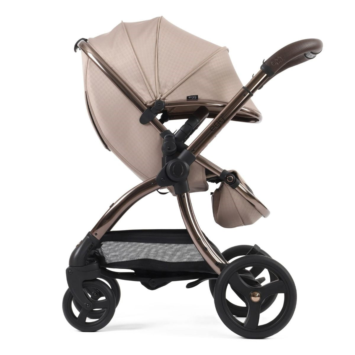 Egg Egg 3 Premium Travel System Bundle in Almond Houndstooth, With Maxi-Cosi Pebble 360 Pro² Car Seat & Base