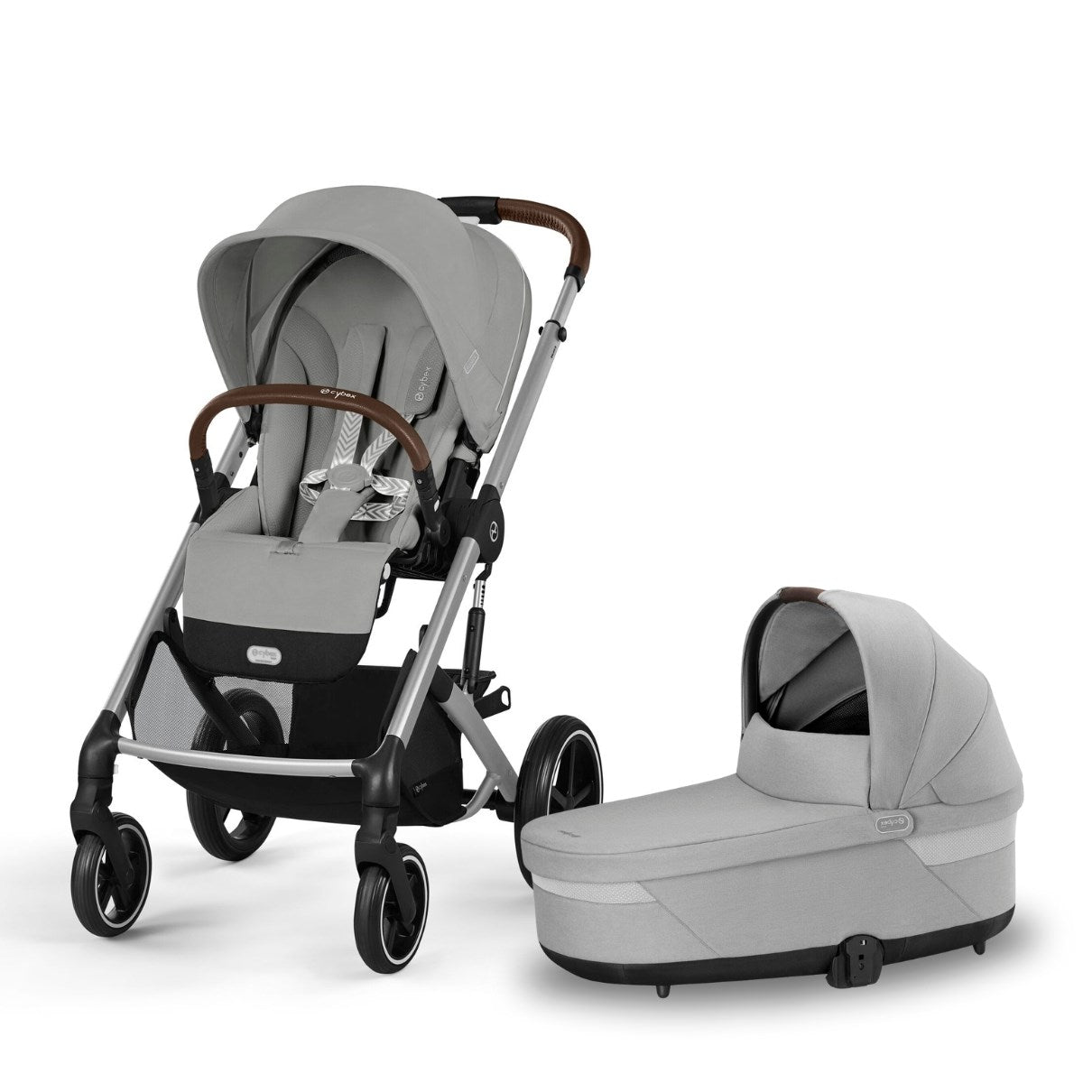 Cybex Balios S Lux Pushchair + Cot, Stone Grey