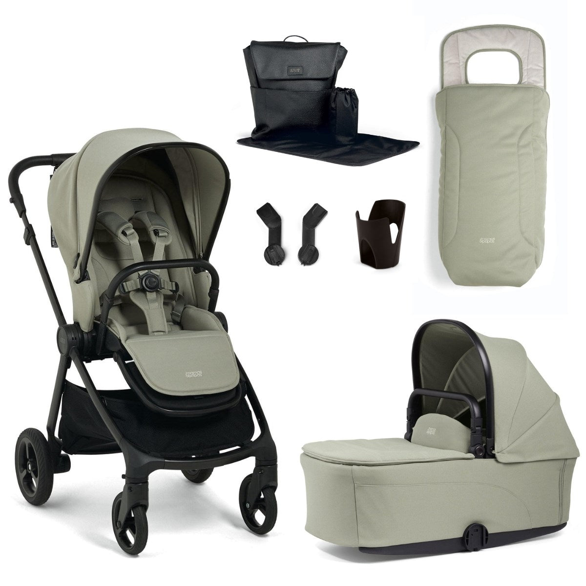 Mamas & Papas Vardo 6 Piece Pram Bundle, Sage