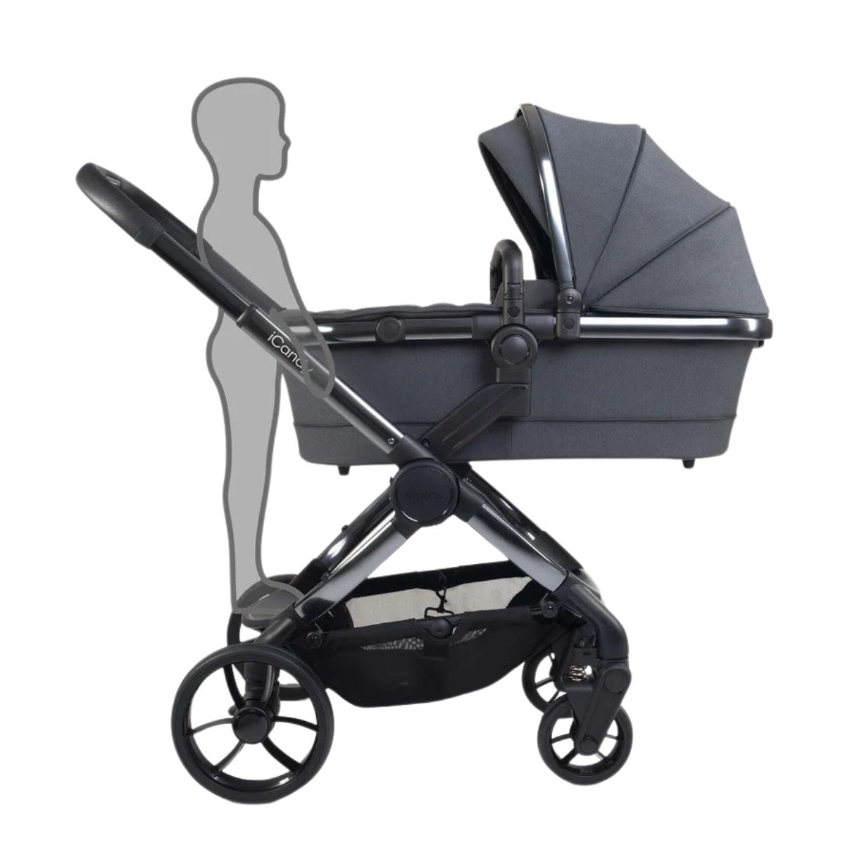 iCandy Peach 7 Travel System With Cybex Cloud T & Base T, Dark Grey
