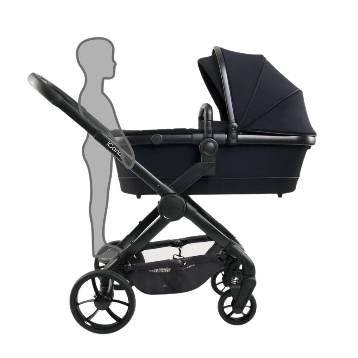 iCandy Peach 7 Travel System With Cybex Cloud T & Base T, Black