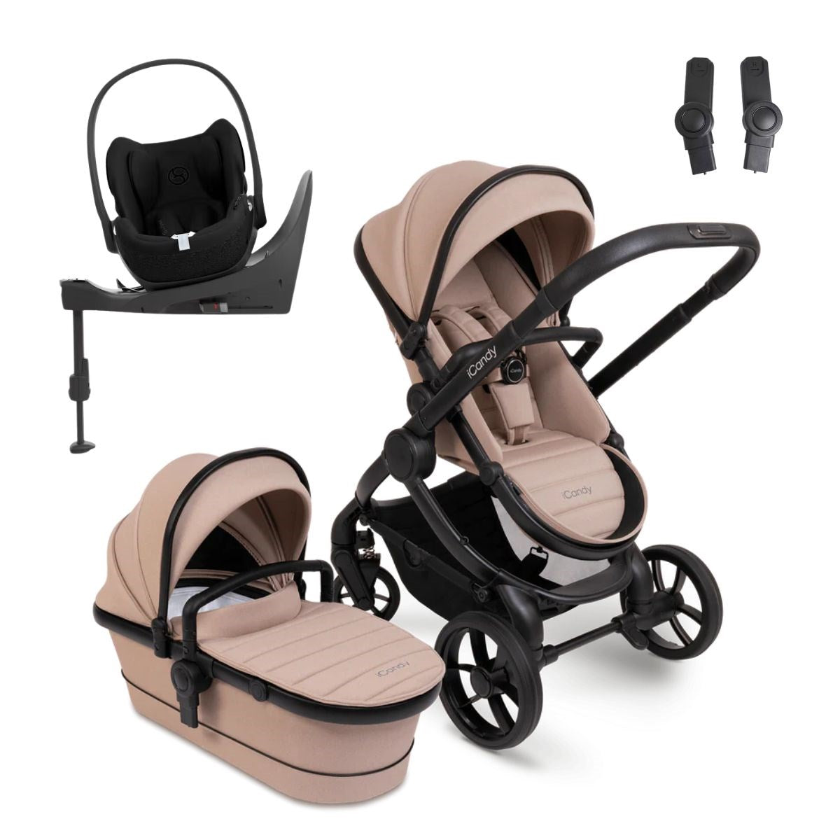 iCandy Peach 7 Travel System With Cybex Cloud T & Base T, Cookie
