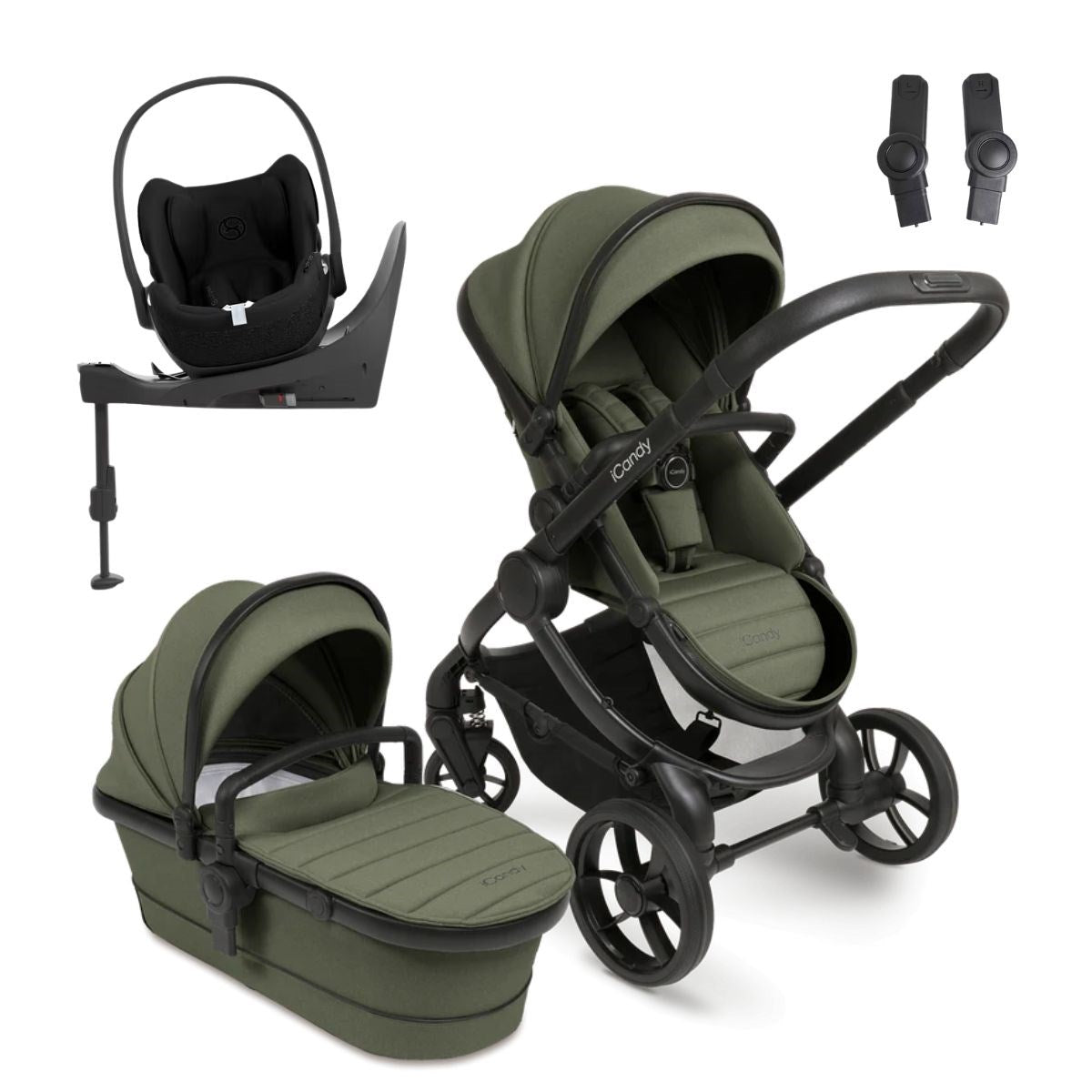 iCandy Peach 7 Travel System With Cybex Cloud T & Base T, Ivy