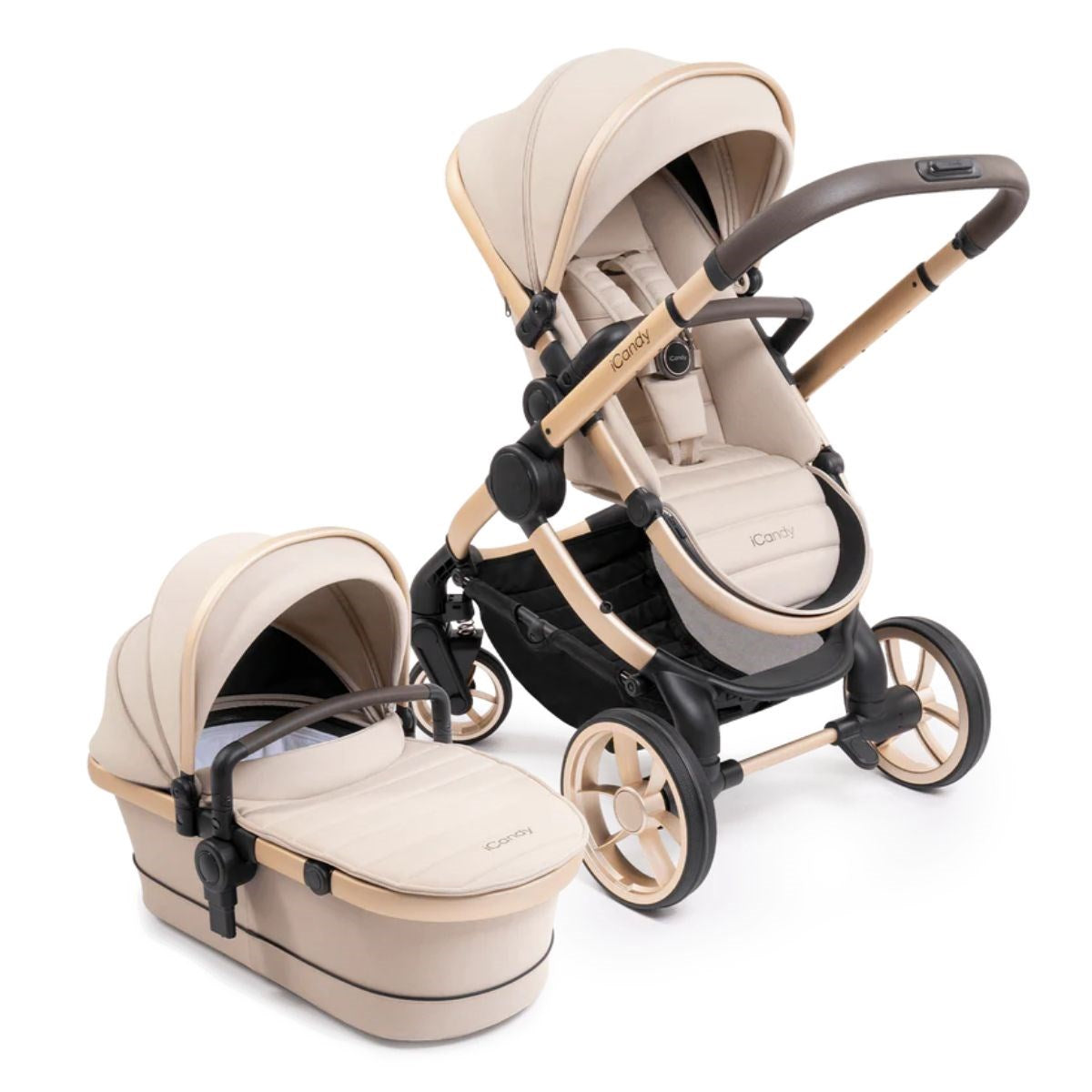 iCandy Peach 7 Travel System With Cybex Cloud T & Base T, Biscotti Edition