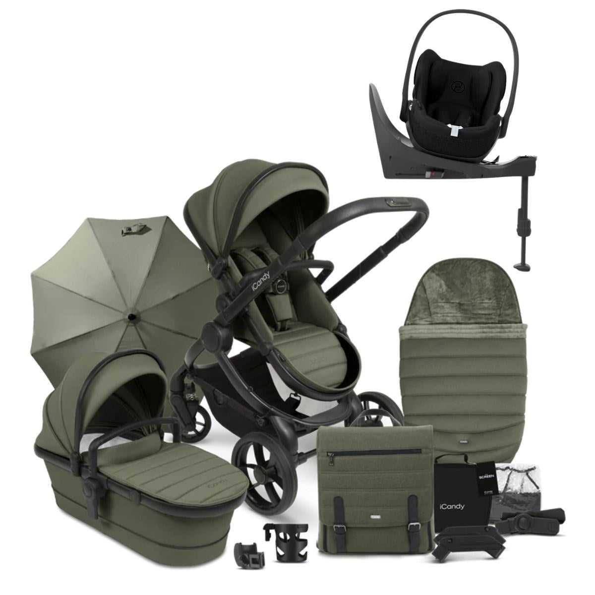 iCandy Peach 7 Luxury Travel System, Cybex Cloud T, Ivy