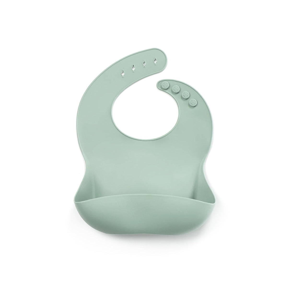 Roll-up Silicone Baby Bib with Stay-Open Crumb Catcher – 100% Food Grade Silicone