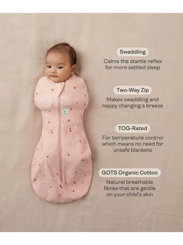ergoPouch - Organic All Year Cocoon Swaddle Sleeping Bag - Sage 1.0 TOG