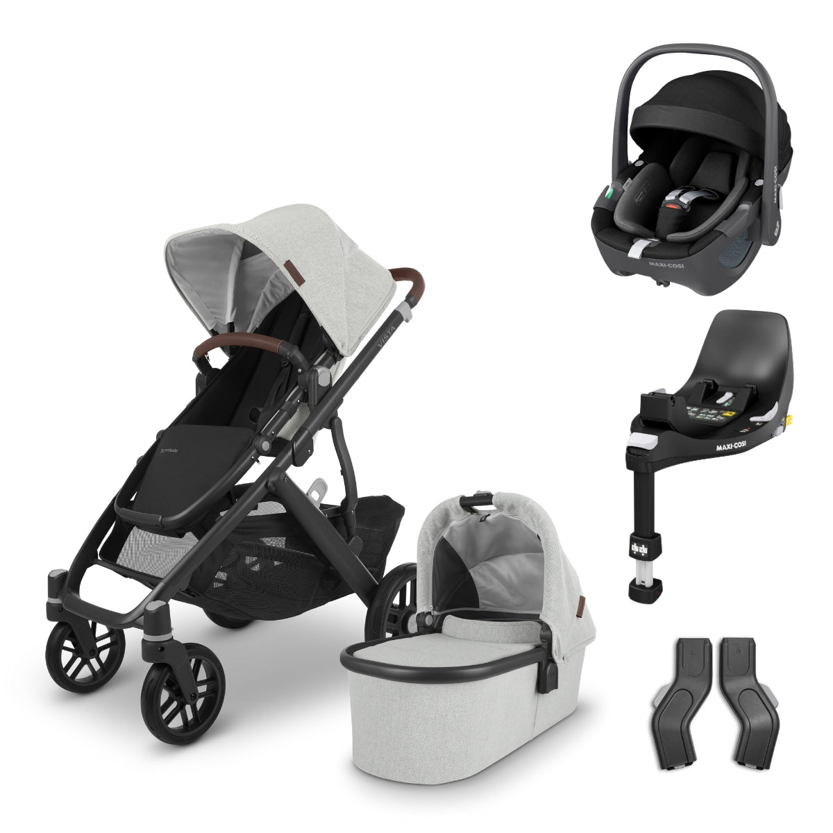 Uppababy Vista V2 Travel System with Pebble 360 Car Seat & Base