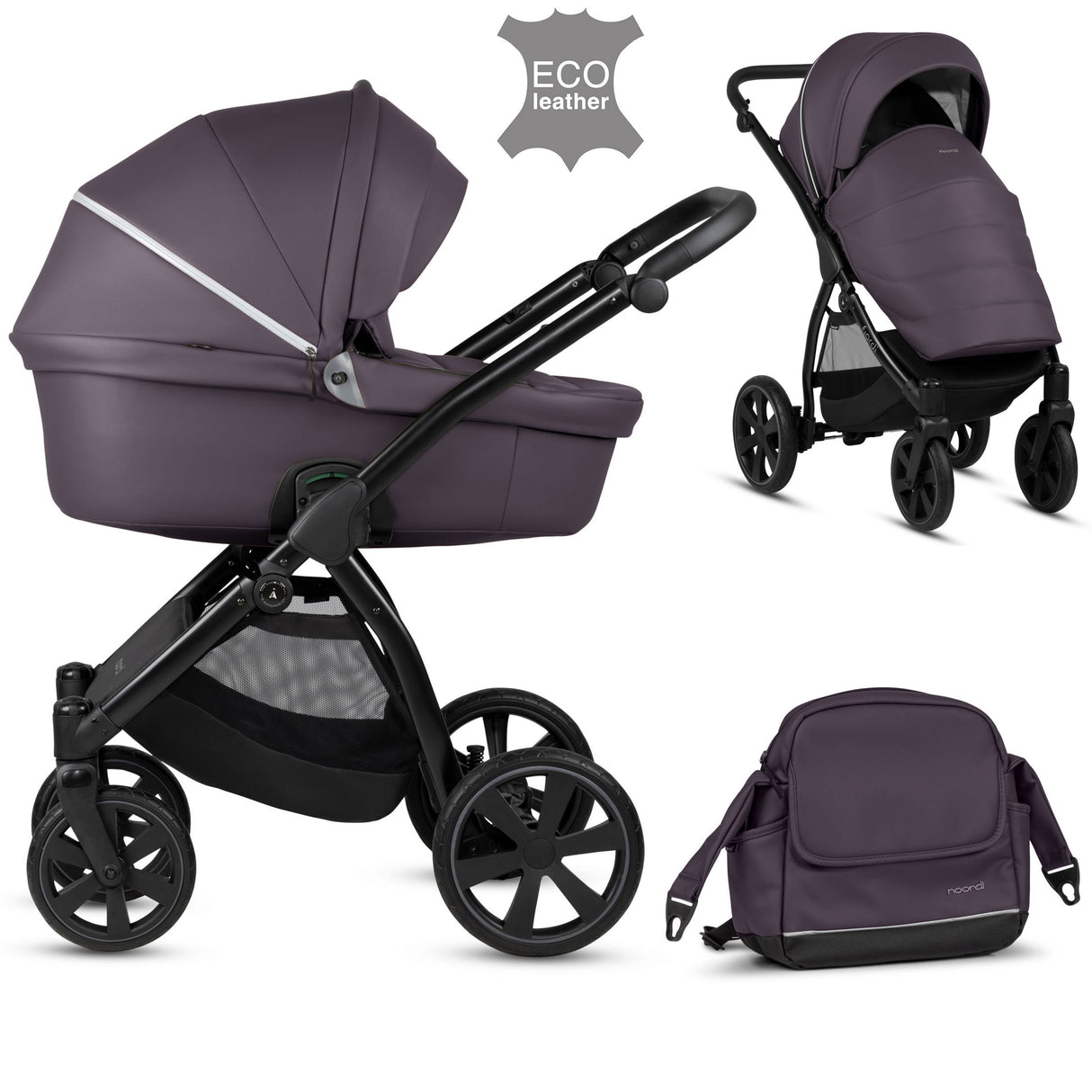 Noordi Fjordi V1 Leather - 2in1 Pushchair with ThermoCot™ Carrycot
