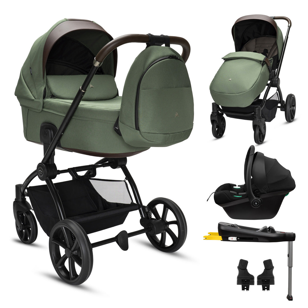 Noordi Sole V3 - 3in1 Travel System with ThermoCot Carrycot + Terra i-Size Car Sea
