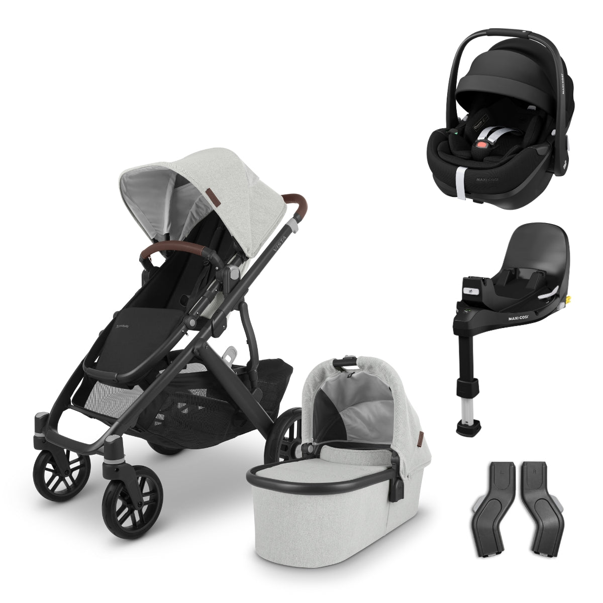 Uppababy Vista V2 Travel System with Pebble 360 Pro2 Car Seat & Base