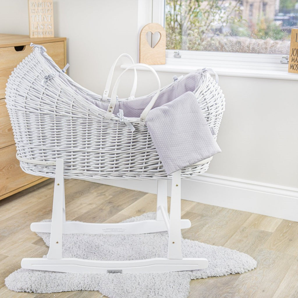 Clair De Lune Standard Rocking Wooden Moses Basket Stand