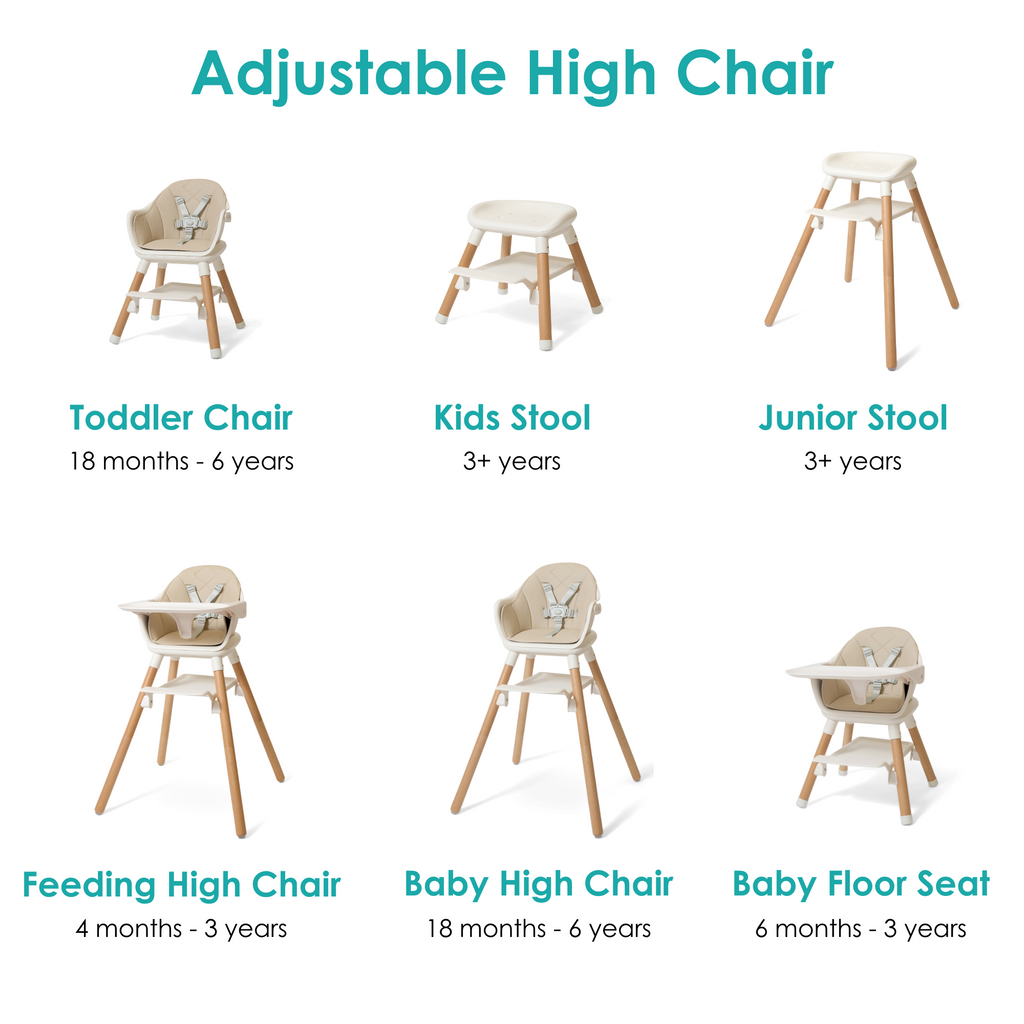 Clair De Lune 6-in-1 Eat & Play High Chair