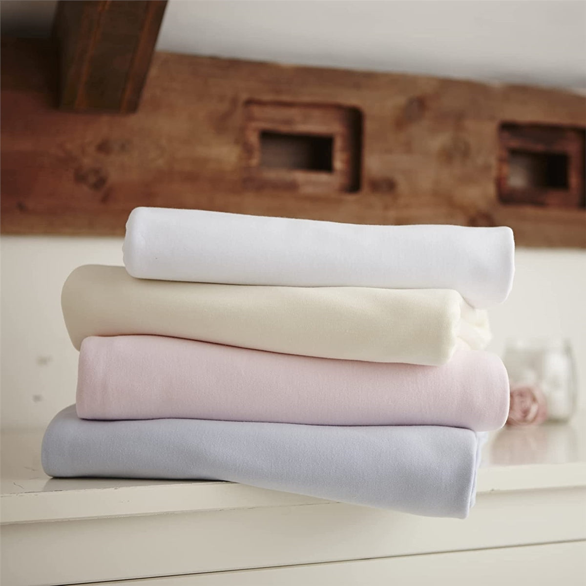 Clair De Lune 2 Cotton Jersey Fitted Cot Bed Sheets, 140 x 70 cm