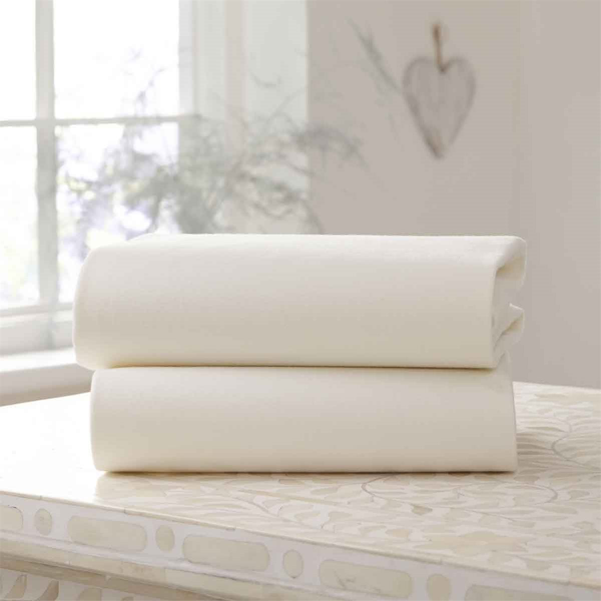 Clair De Lune 2 Cotton Jersey Fitted Cot Bed Sheets, 140 x 70 cm