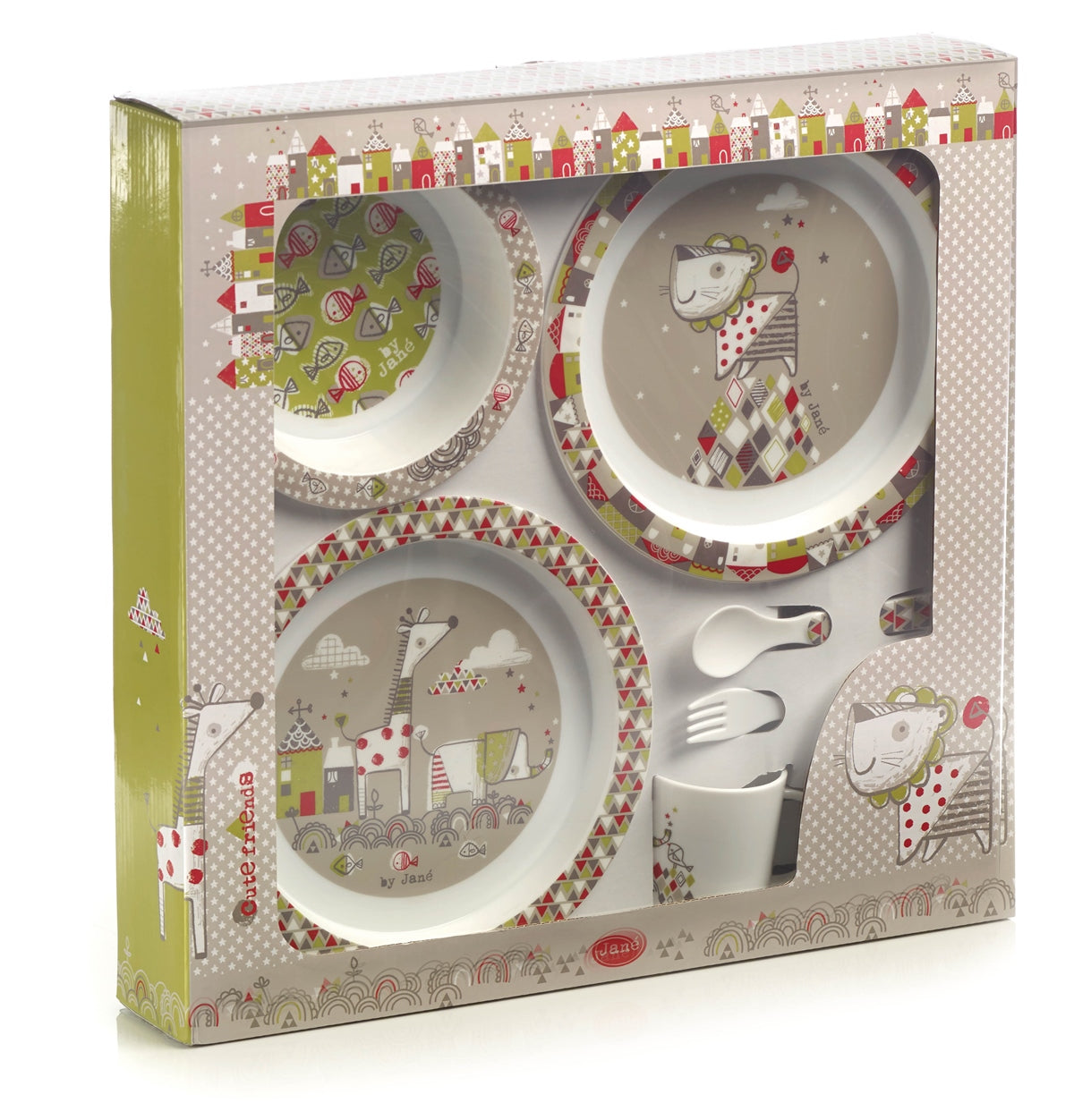 Jane Microwave Crockery Set, 6 piece, Tangram