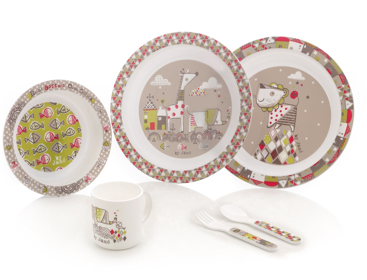 Jane Microwave Crockery Set, 6 piece, Tangram