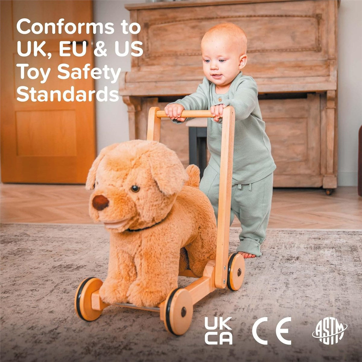 Little Bird Told Me Dexter Dog Push Along Baby Walker