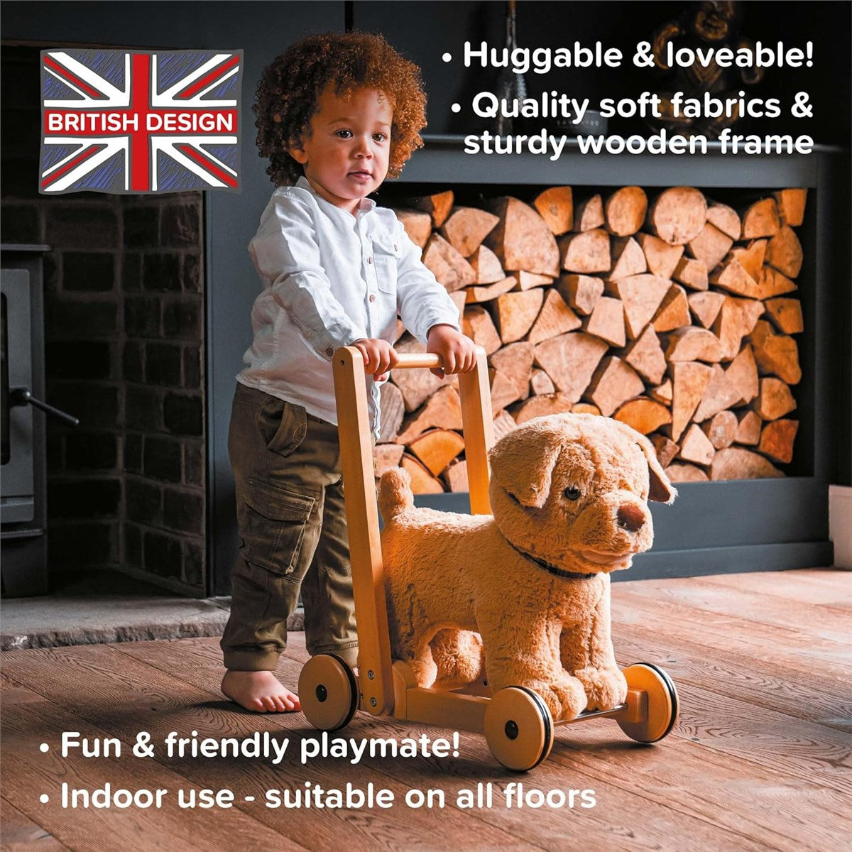 Little Bird Told Me Dexter Dog Push Along Baby Walker