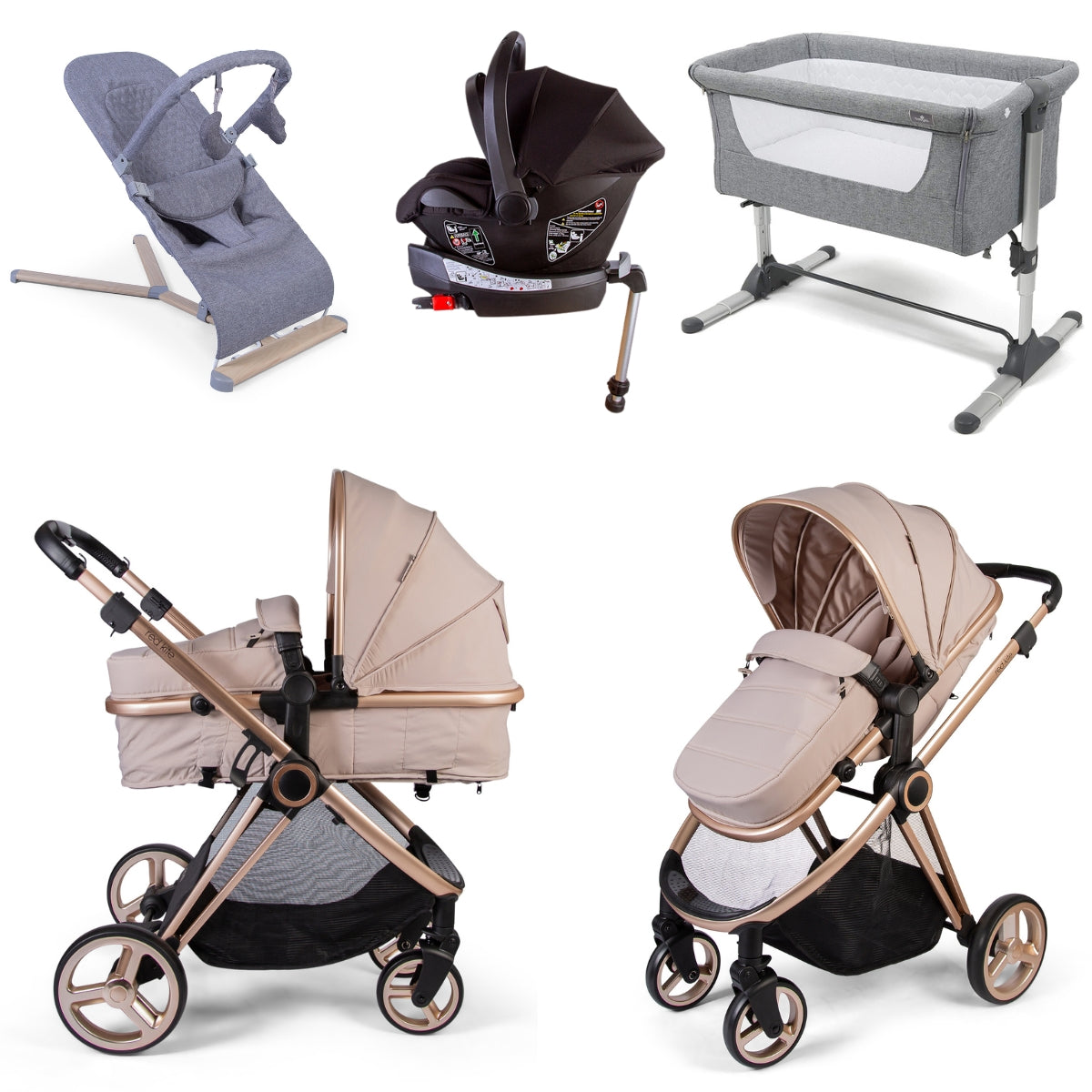 Red Kite Push Me Pace i Travel & Nursery Bundle, Latte