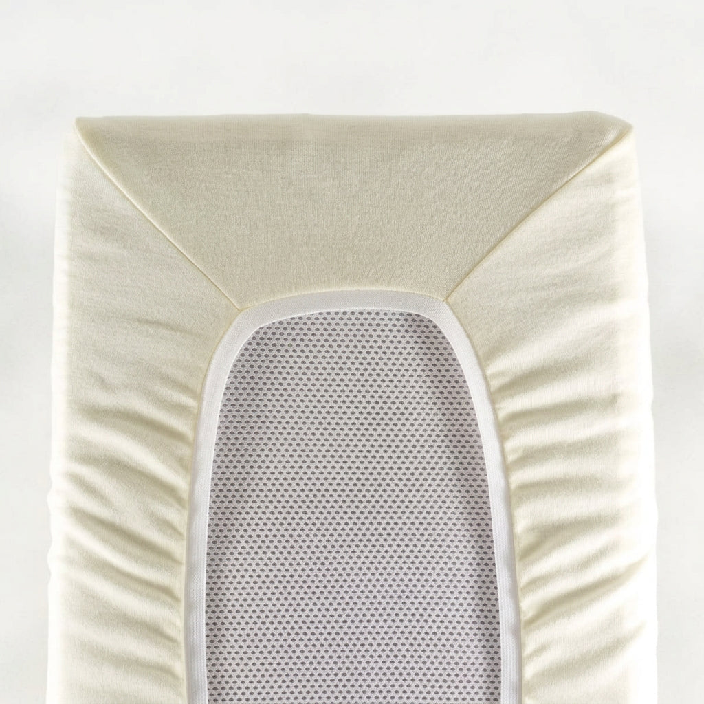 Giggle Baby Organic Pram & Crib Fitted Sheets 2 Pack – Cream (73 x 30cm)
