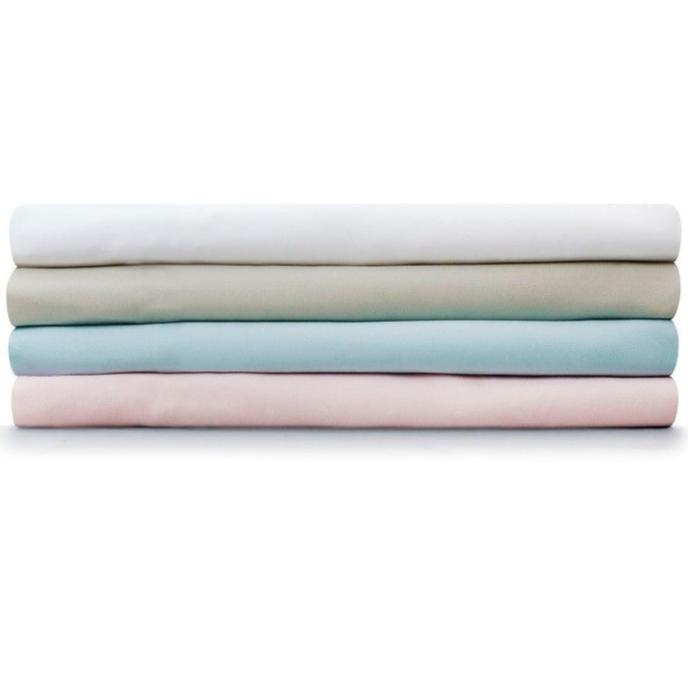 Giggle Baby - 2 Pack Organic Small travel cot sheets. Approx. 95cm x 65cm. White.