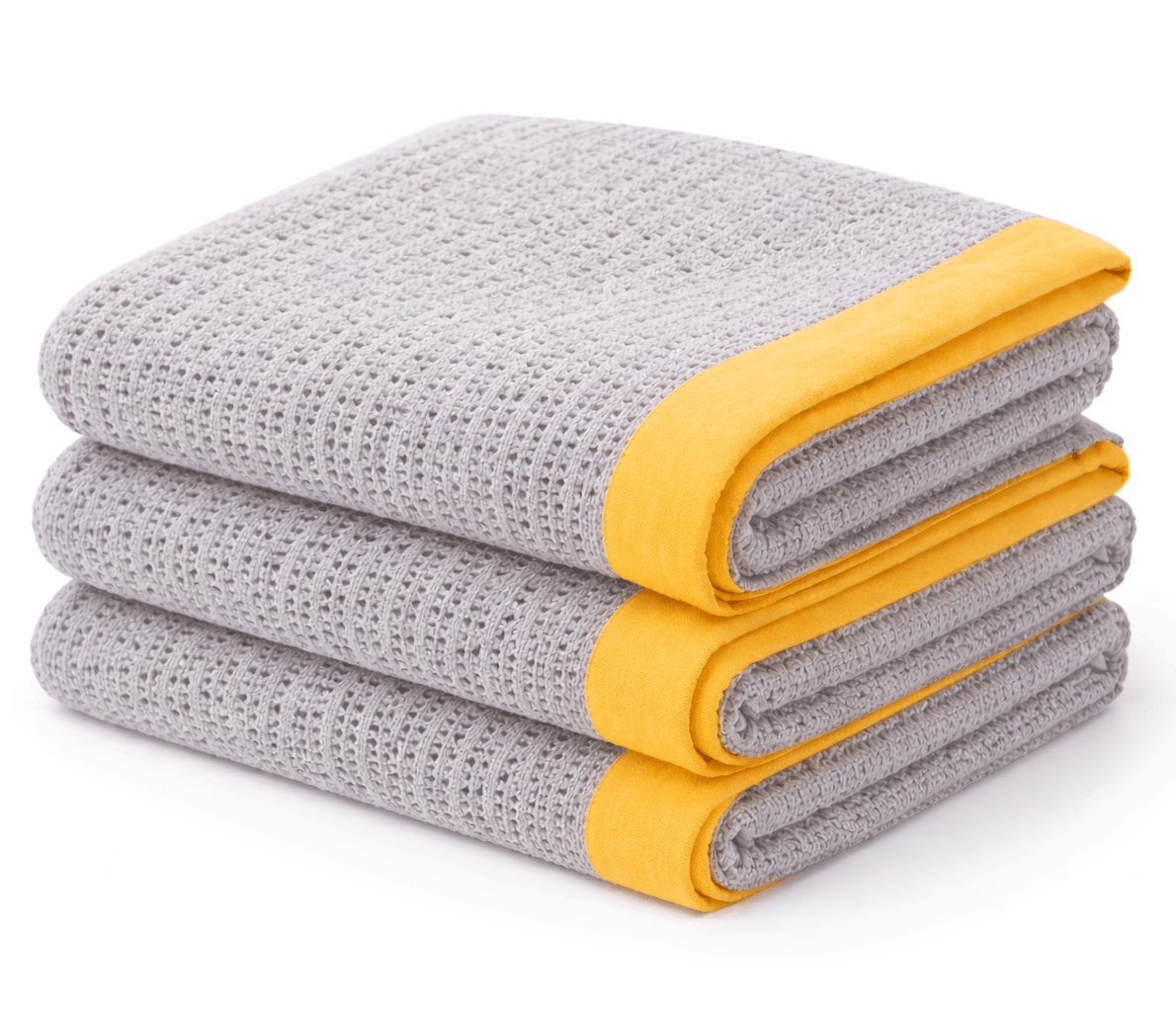 Giggle Baby Organic Cotton Pram Blanket – Grey with Orange Trim – 90 x 70cm