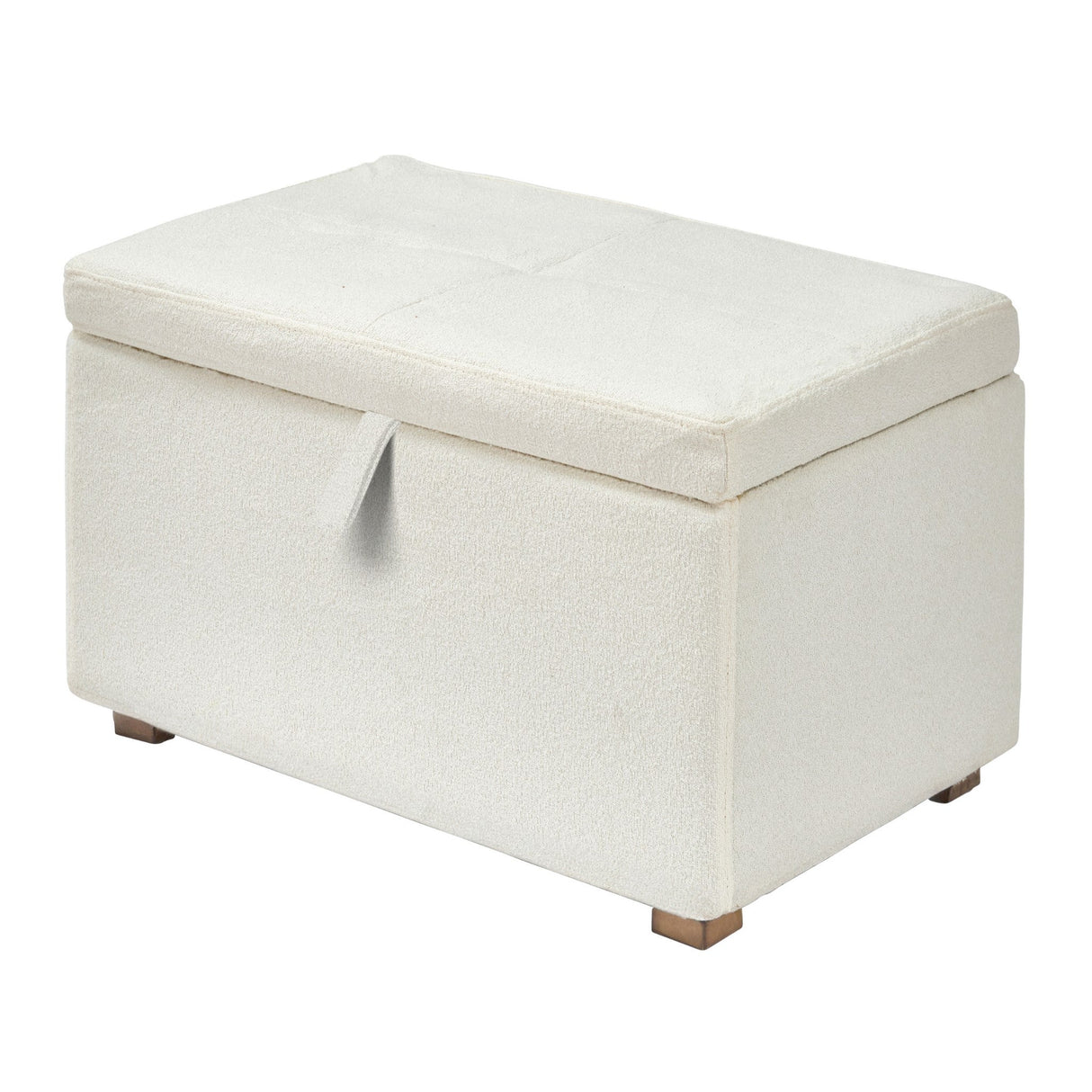 Gaia Serena Footstool - Chalk Boucle//Oak