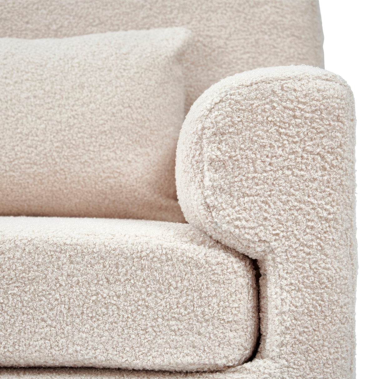Gaia Serena Rocking/Feeding chair Biscuit Boucle - Oak Legs