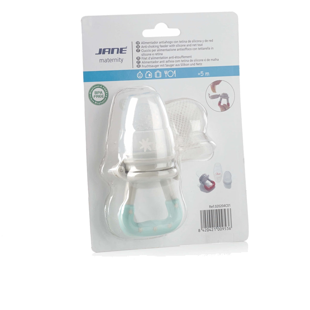 Jane Anti-Choking Feeder with Silicone and Net Teat, Mint