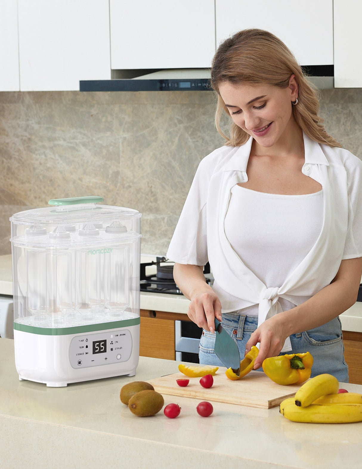 Momcozy BS02 8-In-1 Bottle Sterilizer And Dryer And Food warmer