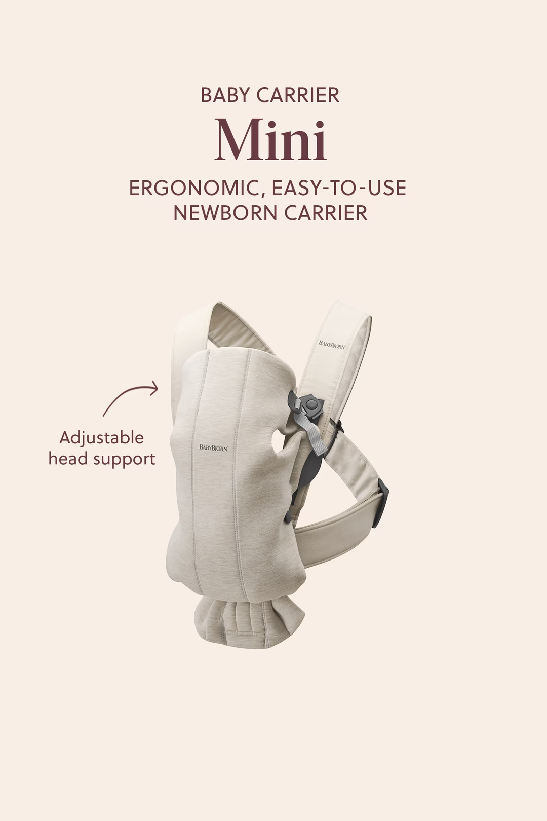 Babybjorn Mini Carrier 3D Jersey Dark Grey