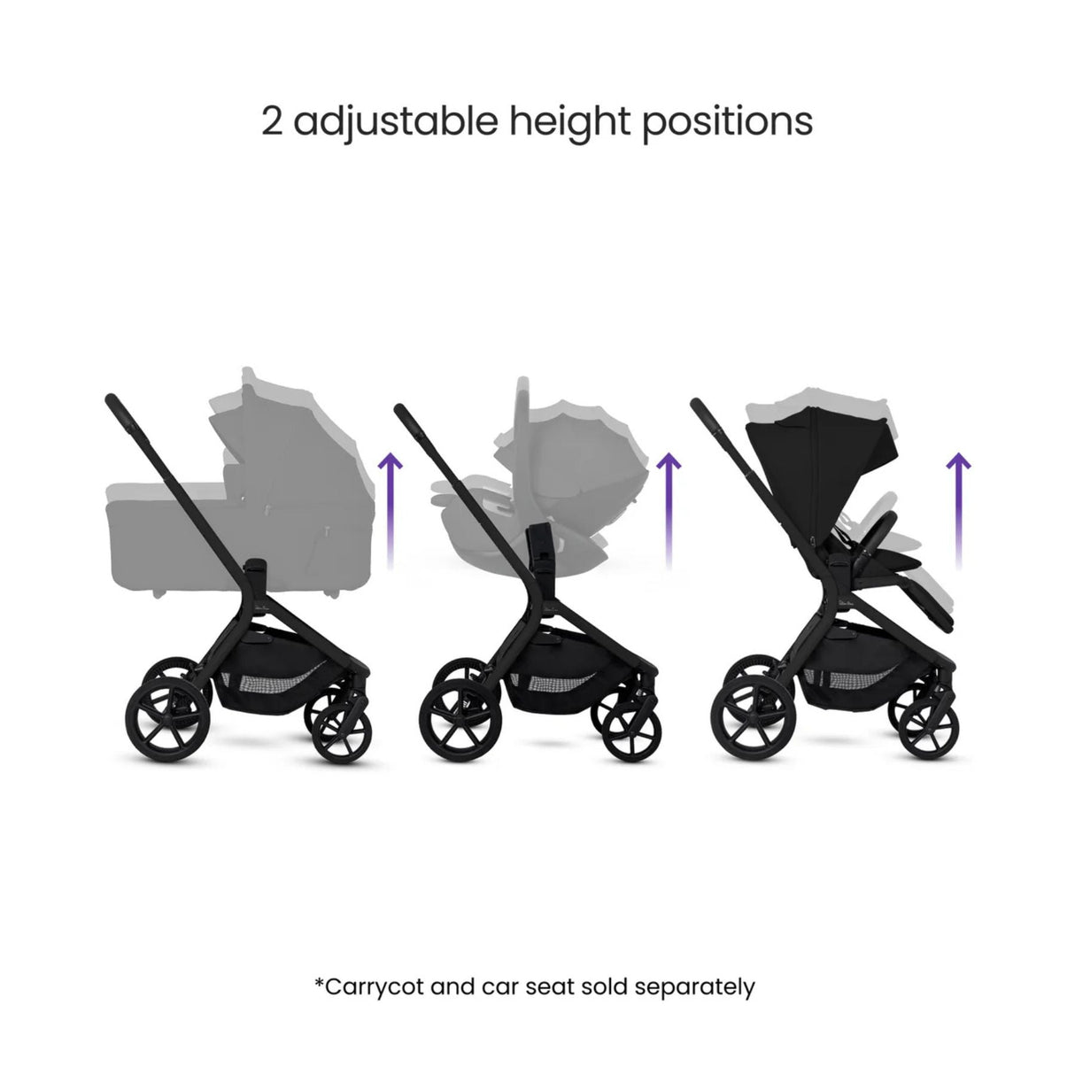 Silver Cross Breez Ultimate 360 Travel System Bundle, Pewter