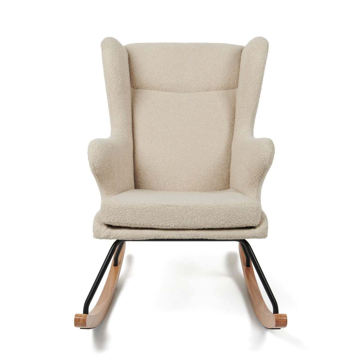 Nested Roma nursing chair and footstool - Natural boucle
