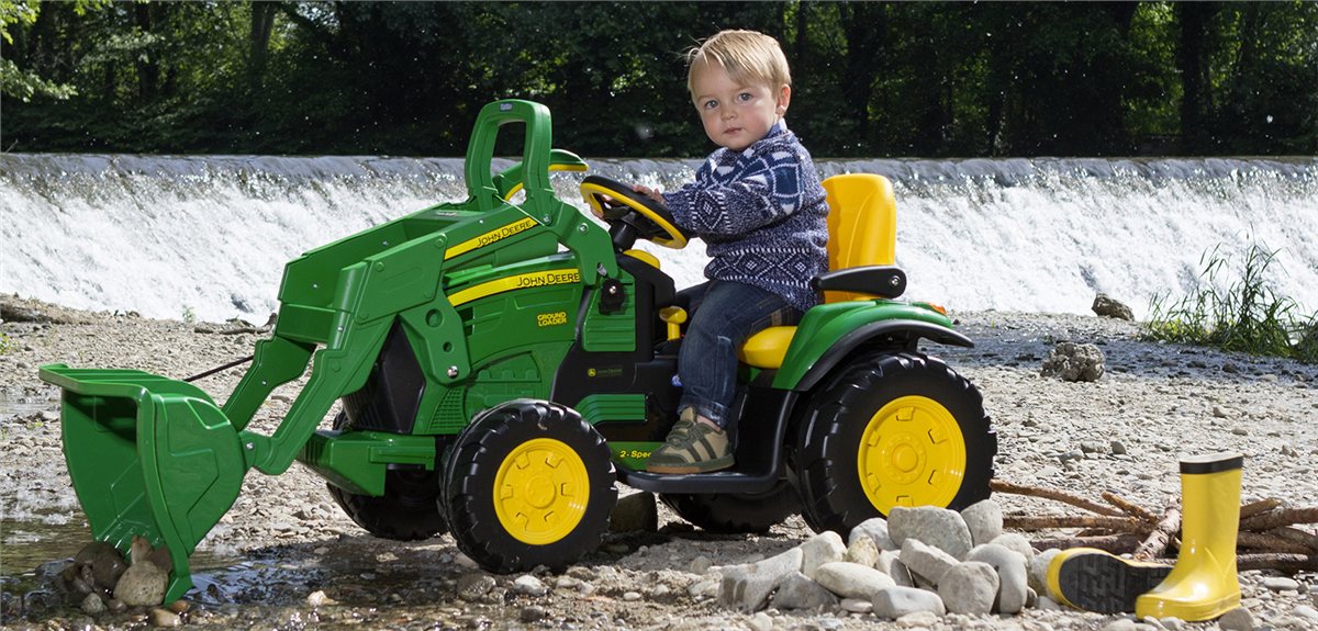 Peg Perego John Deere Ground Loader 12V Tractor with Scoop, 3+ years