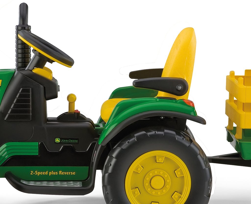 Peg Perego John Deere Ground Force 12V Tractor + Stake-side Trailer, 3+ years