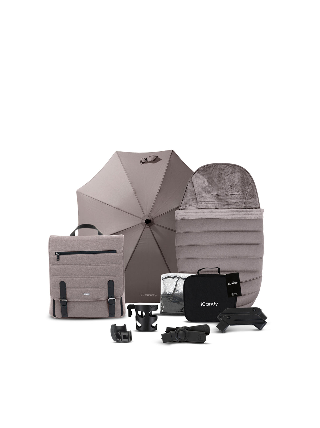 iCandy Peach 7 Pushchair and Carrycot Complete Bundle, Porcini