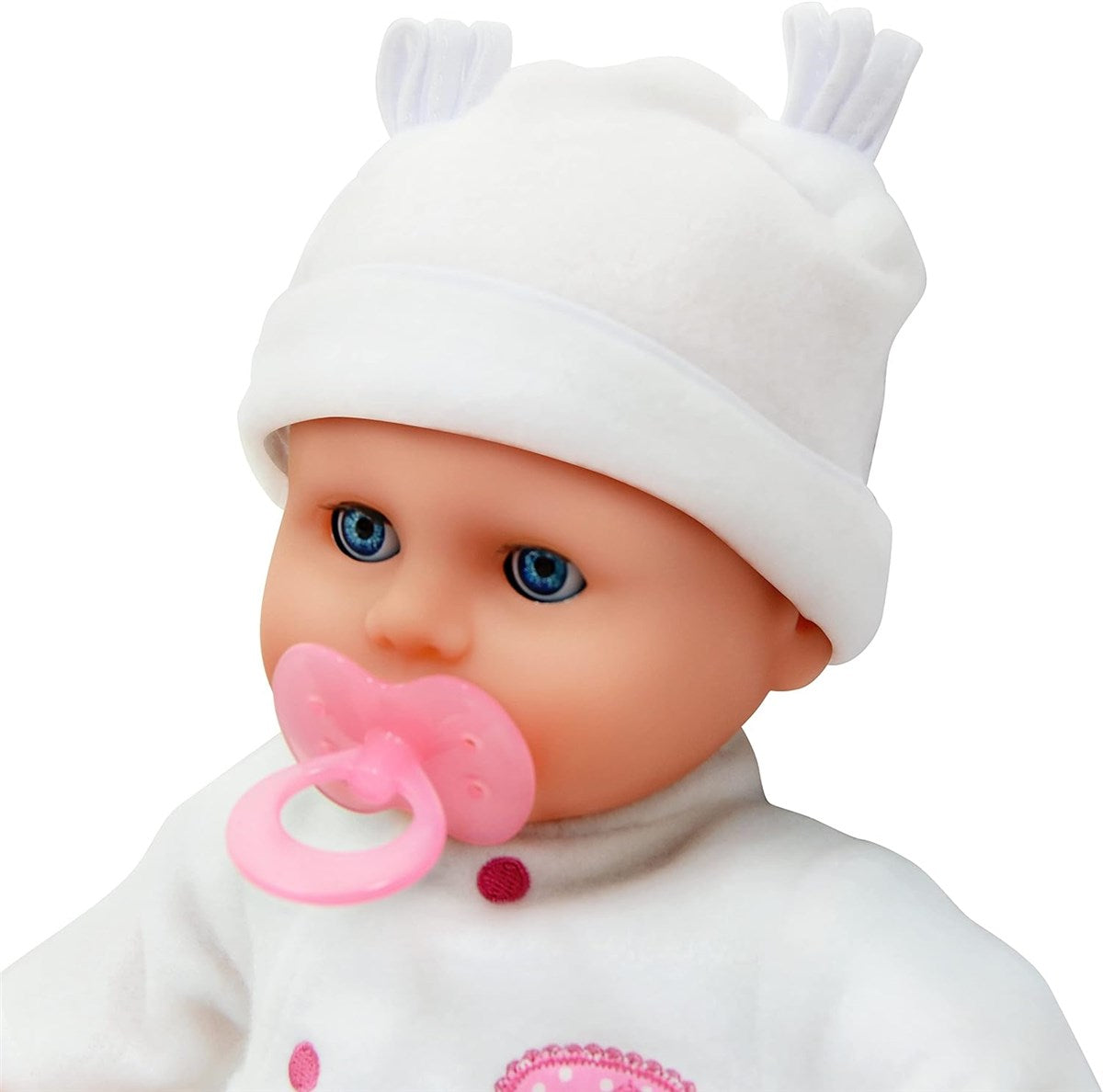 Dolls World Little Treasure 38cm Soft Baby Doll with Deluxe Romper and Accessories