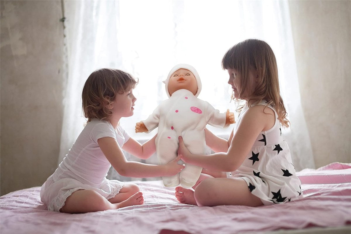 Dolls World Little Treasure 38cm Soft Baby Doll with Deluxe Romper and Accessories