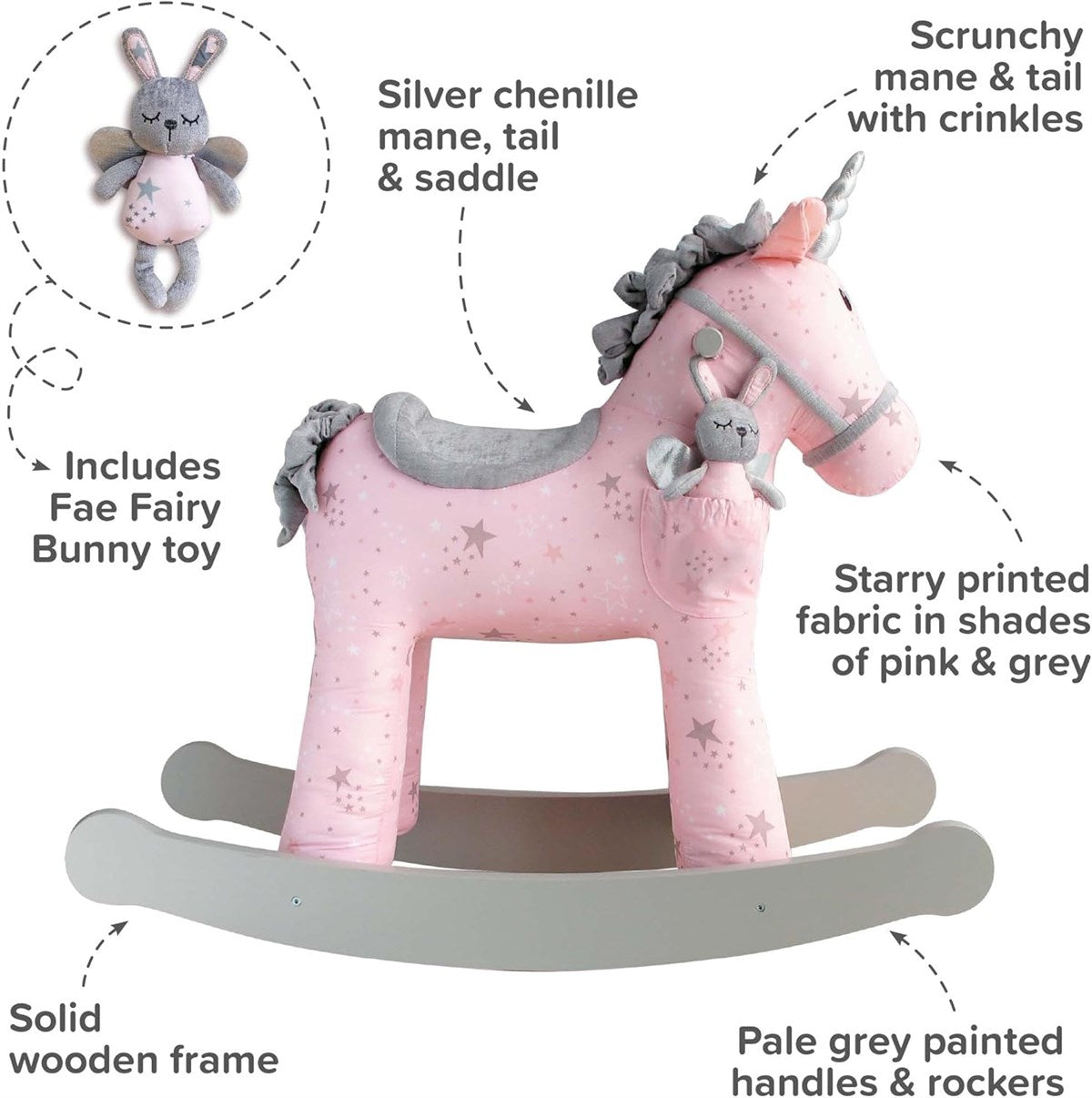 Little Bird Told Me Celeste & Fae Unicorn Rocking Animal