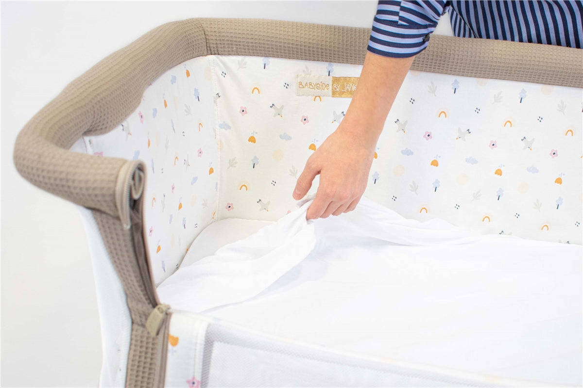 Jane Nature Cot Mattress Cover – 2in1 Fitted Sheet & Waterproof Mattress Protector