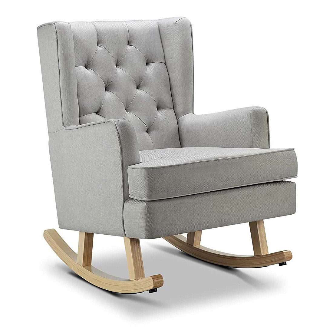 Johnston's Soothe Easy Deluxe Nursery Chair & Rocker – 2-in-1 Nursing & Feeding Chair, Grey