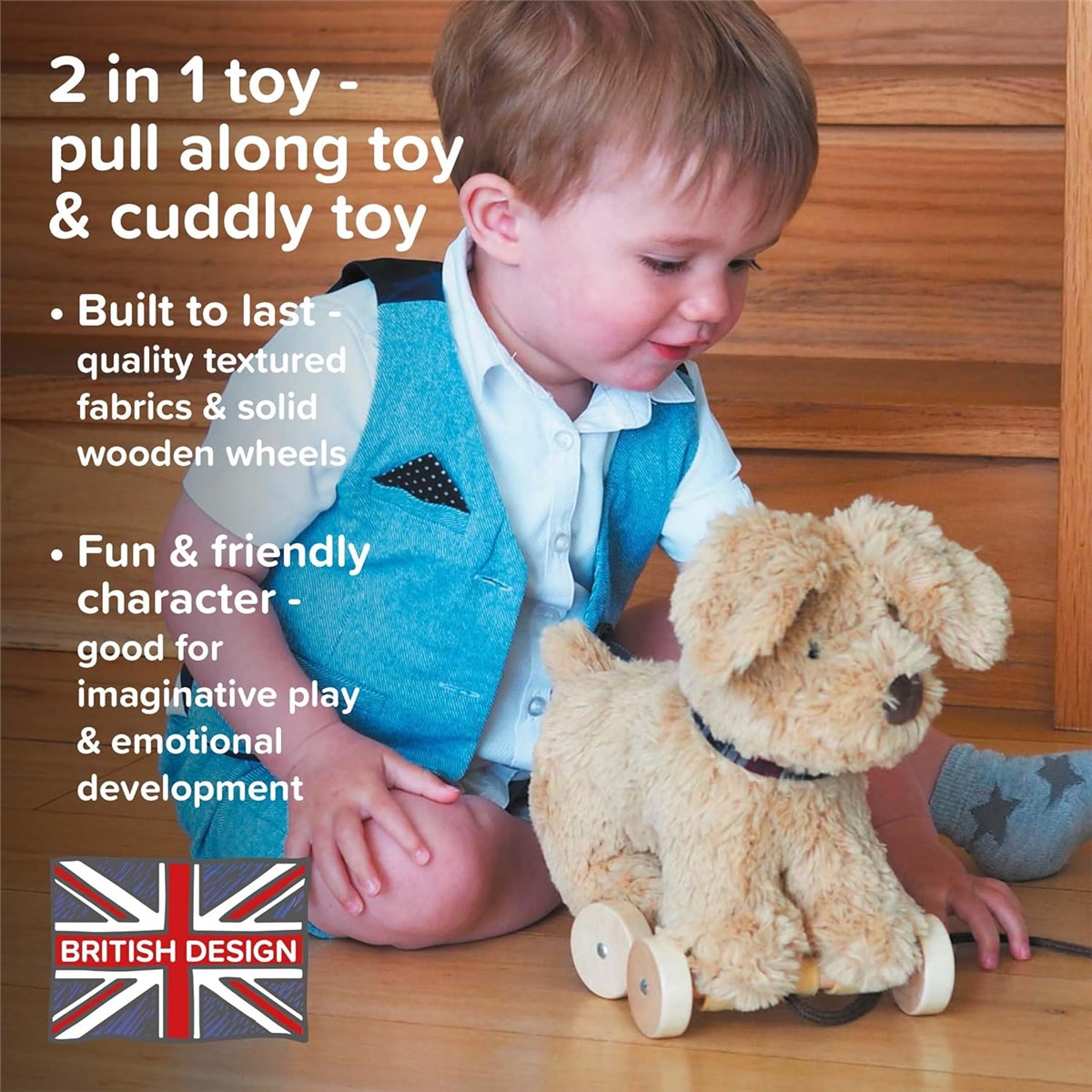 Little Bird Told Me Dexter Dog 2-in-1 Pull Along Toy