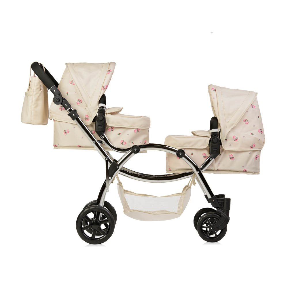 Roma Darcie Twin Dolls Pram Cream