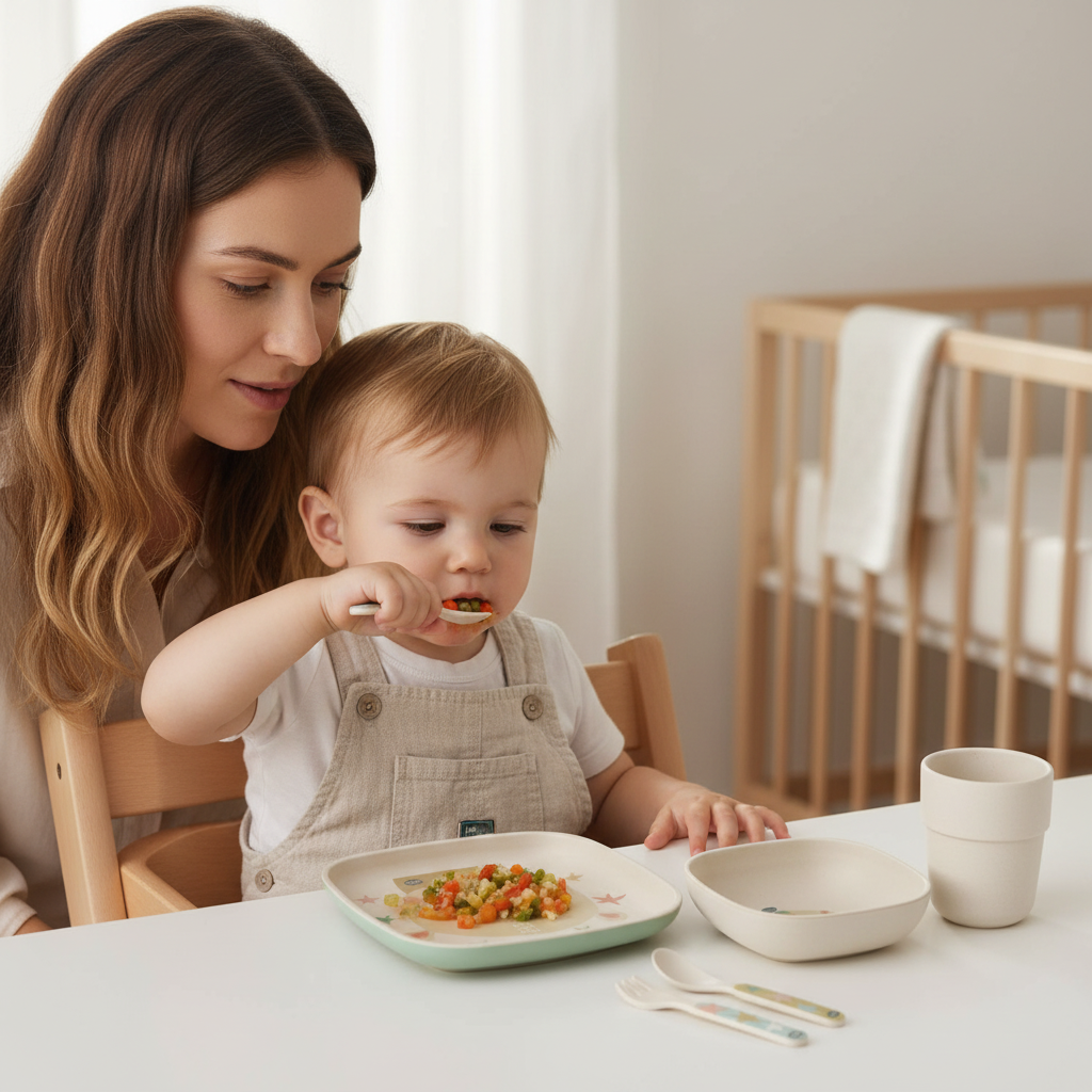 Melamine Baby Tableware (5 piece dinner set) - Enjoy meals with this attractive set with everything included