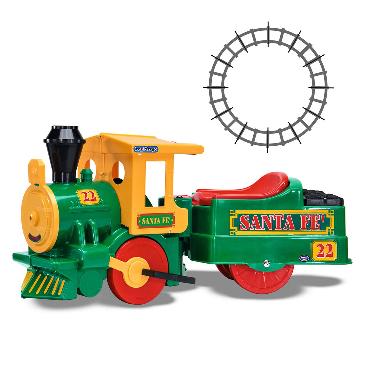 Peg Perego Santa Fe Train 6 Volt & Track, 18 months+