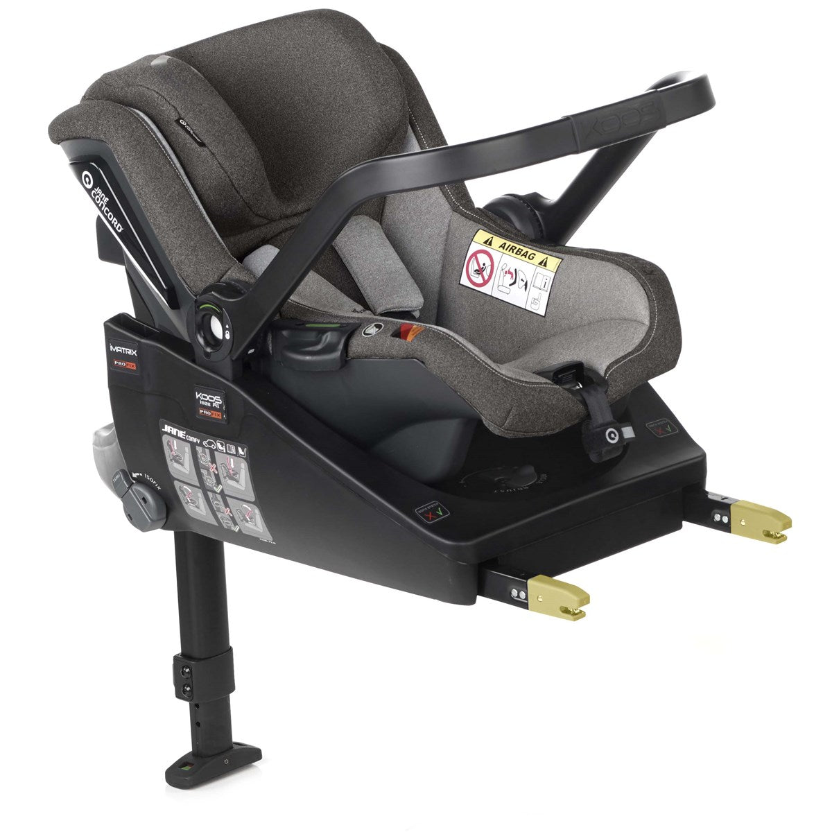 Jané Newel 10-Piece Complete Travel System Bundle - Cold Black
